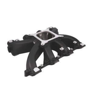 TSP GM LS Cathedral Port Carbureted Single Plane Black Aluminum Intake Manifold