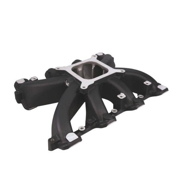 TSP GM LS Cathedral Port Carbureted Single Plane Black Aluminum Intake Manifold