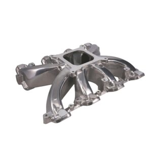 TSP GM LS Cathedral Port Carbureted Single Plane Polished Aluminum Intake Manifold