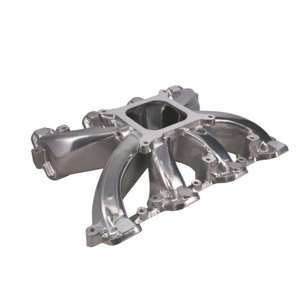 TSP GM LS Cathedral Port Carbureted Single Plane Polished Aluminum Intake Manifold