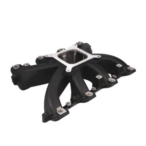 TSP GM LS Cathedral Port EFI Single Plane Black Aluminum Intake Manifold