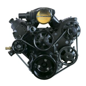 Serpentine Front Drive System; LS1/LS2; Polished with Chrome; No AC