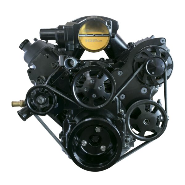 Serpentine Front Drive Sys.; LS1/LS2; Polished Chrome; Integral PS Res.; No AC
