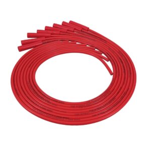 LS/LT Universal Ignition Wires; 8.5mm Red; Straight Black Plug Boots