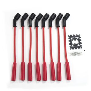 TSP GM LS Truck Ignition Wires; 8.5mm Red; Straight Plug Boots