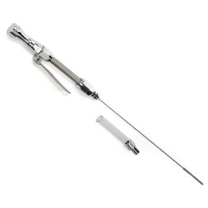 TRANS-DAPT PERFORMANCE PRODUCTS ALUMINUM OIL PAN DIPSTICK; BRAIDED TUBE- 1955-79 SB CHEVY 283-350