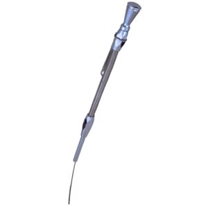 TRANS-DAPT PERFORMANCE PRODUCTS ALUMINUM OIL PAN DIPSTICK; BRAIDED TUBE- 1980-85 SB CHEVY 305-350