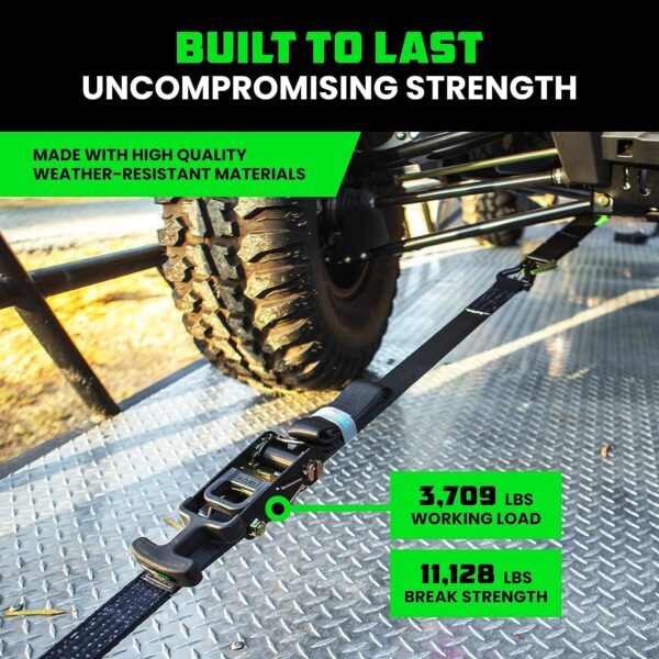 RHINO USA HEAVY DUTY VEHICLE TIE DOWN KIT- GREEN