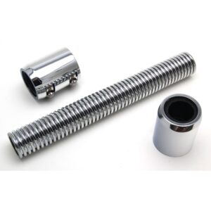 TRANS-DAPT PERFORMANCE PRODUCTS 12 IN. STAINLESS STEEL RADIATOR HOSE KIT- POLISHED ALUMINUM ENDS