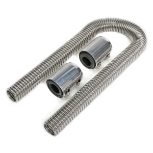 TRANS-DAPT PERFORMANCE PRODUCTS 36 IN. STAINLESS STEEL RADIATOR HOSE KIT- POLISHED ALUMINUM ENDS