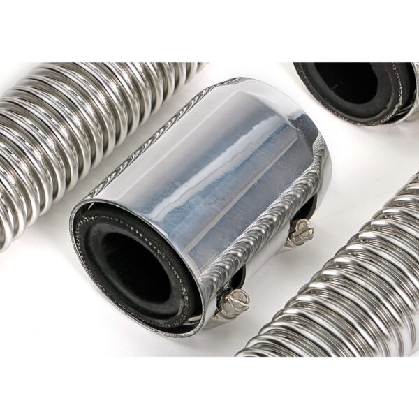 TRANS-DAPT PERFORMANCE PRODUCTS 36 IN. STAINLESS STEEL RADIATOR HOSE KIT- POLISHED ALUMINUM ENDS