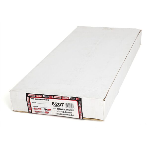 TRANS-DAPT PERFORMANCE PRODUCTS 48 IN. STAINLESS STEEL RADIATOR HOSE KIT- CHROMED ALUMINUM ENDS