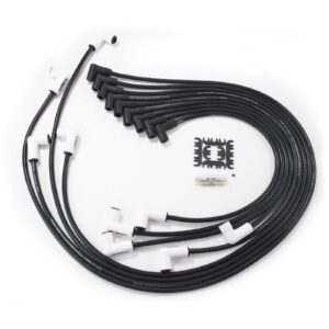 TSP Chevy Small Block Ignition Wires; 8.5mm Black; 90 Deg. Ceramic Plug Boots