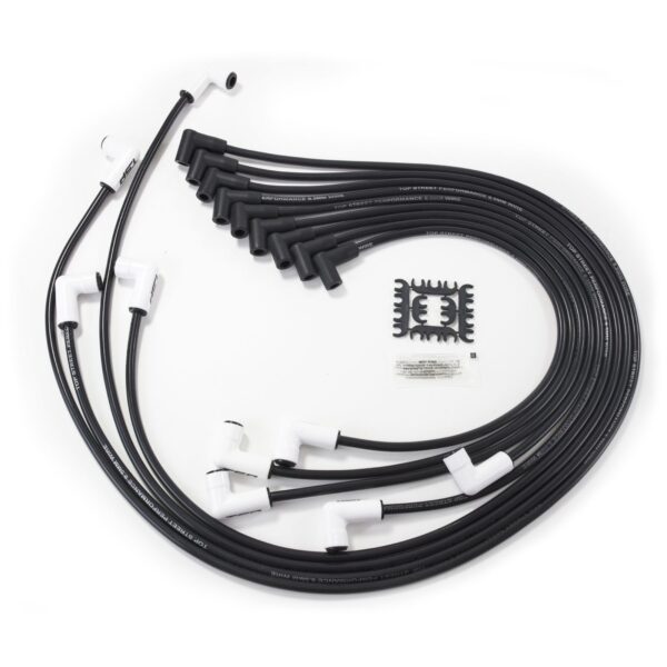 TSP Chevy Small Block Ignition Wires; 8.5mm Black; 90 Deg. Ceramic Plug Boots