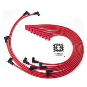 TSP Chevy Small Block Ignition Wires; 8.5mm Red; 90 Deg. Plug Boots