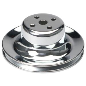TRANS-DAPT PERFORMANCE PRODUCTS WATER PUMP PULLEY; 1 GROOVE; 1965-1966 FORD 289; O.E. WATER PUMP- CHROME