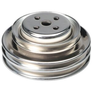 TRANS-DAPT PERFORMANCE PRODUCTS WATER PUMP PULLEY; 3 GROOVE; 1964-1973 FORD 289; O.E. WATER PUMP- CHROME
