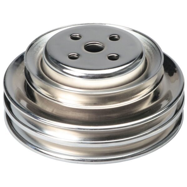 TRANS-DAPT PERFORMANCE PRODUCTS WATER PUMP PULLEY; 3 GROOVE; 1964-1973 FORD 289; O.E. WATER PUMP- CHROME