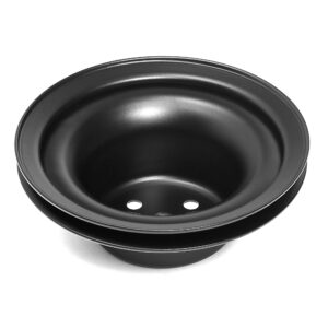 TRANS-DAPT PERFORMANCE PRODUCTS WATER PUMP PULLEY; 1 GROOVE; 1965-1966 FORD 289; O.E. WATER PUMP- ASPHALT BLACK POWDER COAT