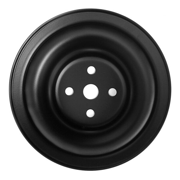 TRANS-DAPT PERFORMANCE PRODUCTS WATER PUMP PULLEY; 1 GROOVE; 1965-1966 FORD 289; O.E. WATER PUMP- ASPHALT BLACK POWDER COAT