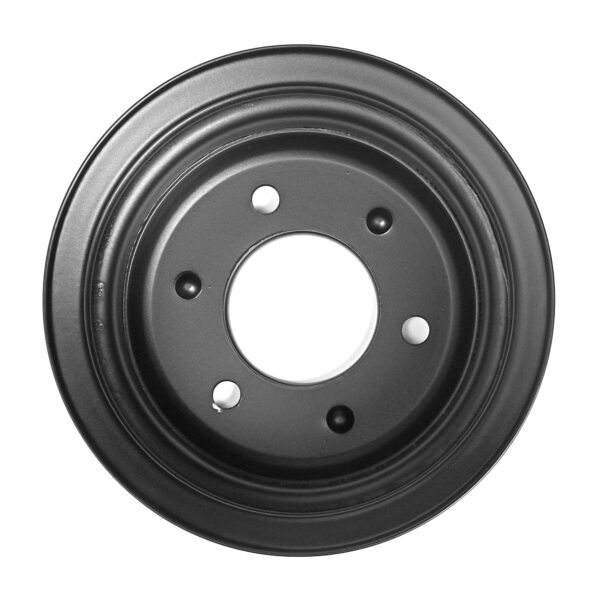 TRANS-DAPT PERFORMANCE PRODUCTS CRANKSHAFT PULLEY; 2 GROOVE; 1965-1966 FORD 289; O.E. WATER PUMP- ASPHALT BLACK POWDER COAT