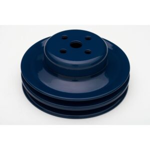 TRANS-DAPT PERFORMANCE PRODUCTS WATER PUMP PULLEY; 2 GROOVE; 1965-1966 FORD 289; O.E. WATER PUMP- FORD BLUE POWDER COATED