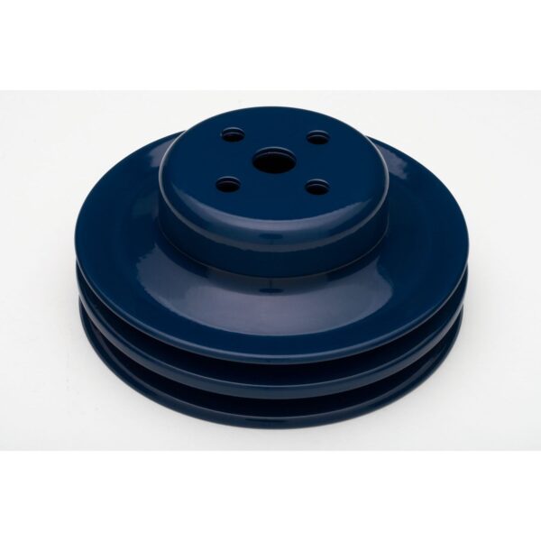 TRANS-DAPT PERFORMANCE PRODUCTS WATER PUMP PULLEY; 2 GROOVE; 1965-1966 FORD 289; O.E. WATER PUMP- FORD BLUE POWDER COATED