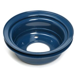 TRANS-DAPT PERFORMANCE PRODUCTS CRANKSHAFT PULLEY; 1 GROOVE; 1965-1966 FORD 289; O.E. WATER PUMP- FORD BLUE POWDER COATED