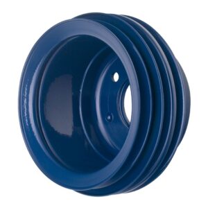 TRANS-DAPT PERFORMANCE PRODUCTS CRANKSHAFT PULLEY; 3 GROOVE; 1965-1966 FORD 289; OE WATER PUMP- FORD BLUE POWDER COATED