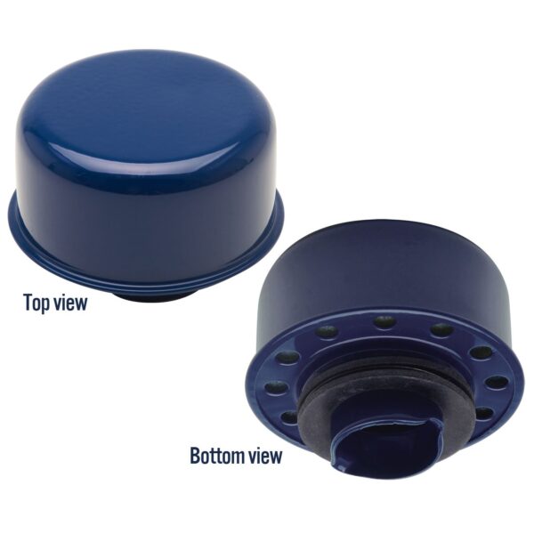 TRANS-DAPT PERFORMANCE PRODUCTS TWIST-IN STYLE BREATHER CAP; 2-3/4 IN. DIAMETER- FORD BLUE POWDER COATED