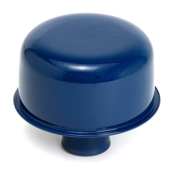 TRANS-DAPT PERFORMANCE PRODUCTS PUSH-IN STYLE BREATHER CAP ONLY (WITHOUT GROMMET); 2-3/4 IN. DIAMETER- FORD BLUE POWDER COATED