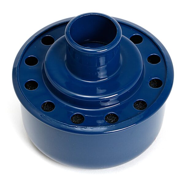 TRANS-DAPT PERFORMANCE PRODUCTS PUSH-IN STYLE BREATHER CAP ONLY (WITHOUT GROMMET); 2-3/4 IN. DIAMETER- FORD BLUE POWDER COATED