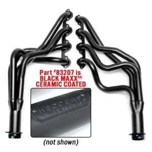 FORD E-150, E-250 ECONOLINE VAN & CALSS C MOTORHOME HEADERS; 460 (7.5L) ENGINE; 1-3/4 IN. DIAMETER LONG TUBE; 3 IN. COLLECTOR- BLACK-MAXX SATIN BLACK CERAMIC-COATED MILD STEEL