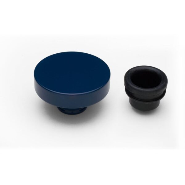 TRANS-DAPT PERFORMANCE PRODUCTS PUSH-IN STYLE OIL CAP; 1-1/4 IN. NECK- FORD BLUE POWDER COATED (ALUMINUM)