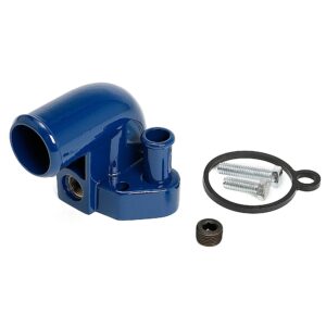 TRANS-DAPT PERFORMANCE PRODUCTS FORD BLUE POWDER-COATED WATER NECK; 79-95 MUSTANG