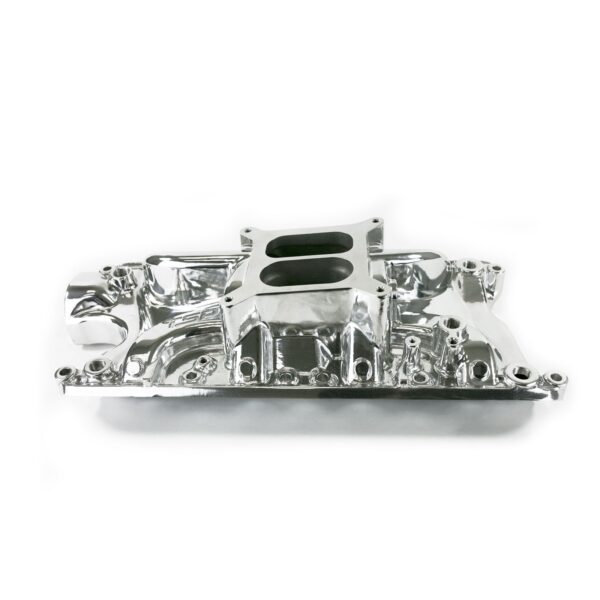 TSP Intake Manifold; Ford Small Block Carb. Aluminum Dual Plane; Polished