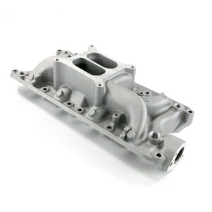TSP Intake Manifold; Ford Small Block Carb. Aluminum Dual Plane; Black