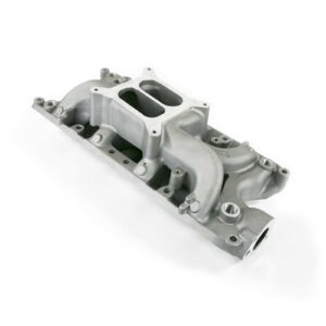 TSP Intake Manifold; Ford Small Block Carb. Aluminum Dual Plane Air Gap; Satin
