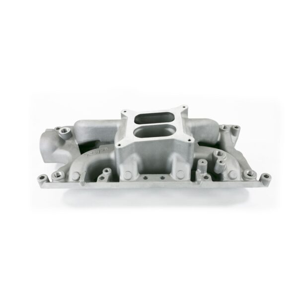 TSP Intake Manifold; Ford Small Block Carb. Aluminum Dual Plane Air Gap; Satin