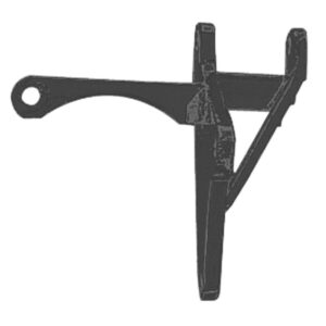 TRANS-DAPT PERFORMANCE PRODUCTS OEM STYLE ALTERNATOR BRACKET (BOTTOM); 1965-68 CHEVROLET 396-454; SHORT WATER PUMP-ASPHALT BLACK