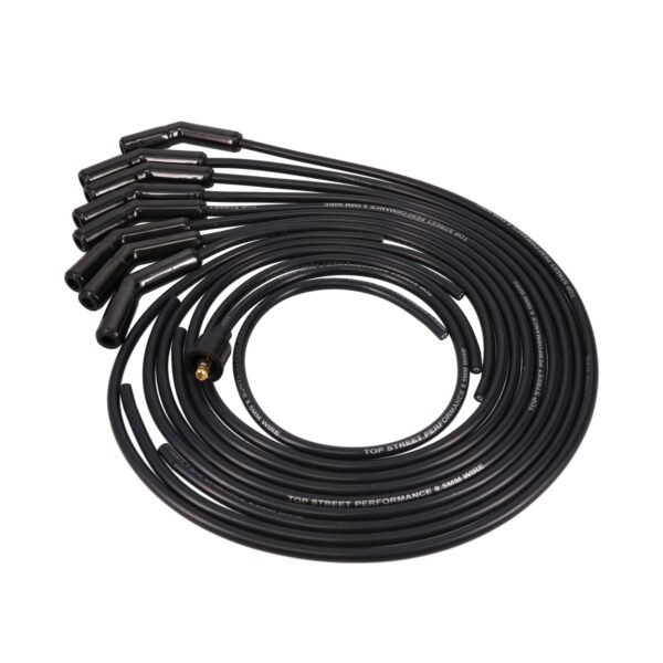 Universal Ignition Wires; 8.5mm Black; 135 Deg. Black Ceramic Plug Boots