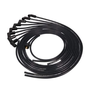 Universal Ignition Wires; 8.5mm Black; 90 Deg. Black Ceramic Plug Boots