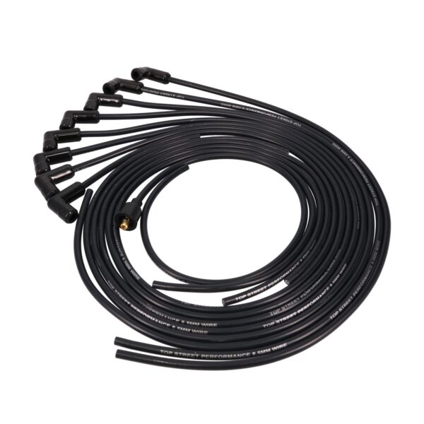 Universal Ignition Wires; 8.5mm Black; 90 Deg. Black Ceramic Plug Boots