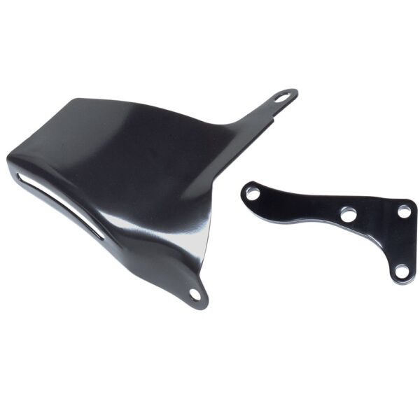 TRANS-DAPT PERFORMANCE PRODUCTS OEM STYLE ALTERNATOR BRACKET (TOP); 1969-1975 CHEVROLET 305-350; LONG WATER PUMP- ASPHALT BLACK