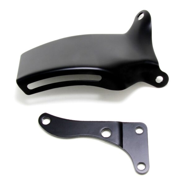 TRANS-DAPT PERFORMANCE PRODUCTS OEM STYLE ALTERNATOR BRACKET SET; 1976-1986 CHEVROLET 305-350; LONG WATER PUMP- ASPHALT BLACK