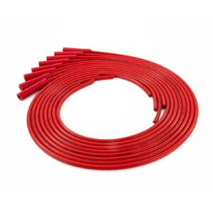 TSP Universal Ignition Wires; 8.5mm Red; Straight Plug Boots