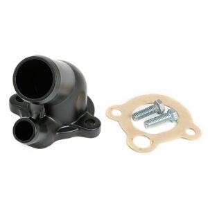 TRANS-DAPT PERFORMANCE PRODUCTS ASPHALT BLACK POWDER-COATED WATER NECK (THERMOSTAT HOUSING); OLDSMOBILE 330-455