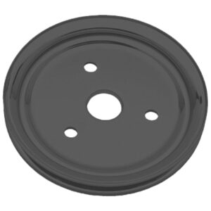 TRANS-DAPT PERFORMANCE PRODUCTS CRANKSHAFT PULLEY; 1 GROOVE; 1955-1968 CHEVROLET 283-350; SHORT WATER PUMP-ASPHALT BLACK POWDER COAT