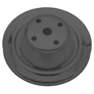 TRANS-DAPT PERFORMANCE PRODUCTS WATER PUMP PULLEY; 1 GROOVE; 1969-1985 CHEVROLET 283-350; LONG WATER PUMP- ASPHALT BLACK POWDER COAT