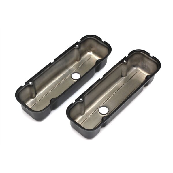 TRANS-DAPT PERFORMANCE PRODUCTS BUICK 231 V6 ASPHALT BLACK POWDER COATED VALVE COVERS